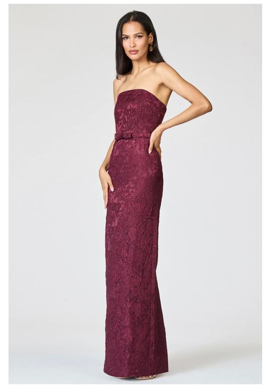 Sachin & Babi Sophia Floral Jacquard Strapless Gown 12 (New)